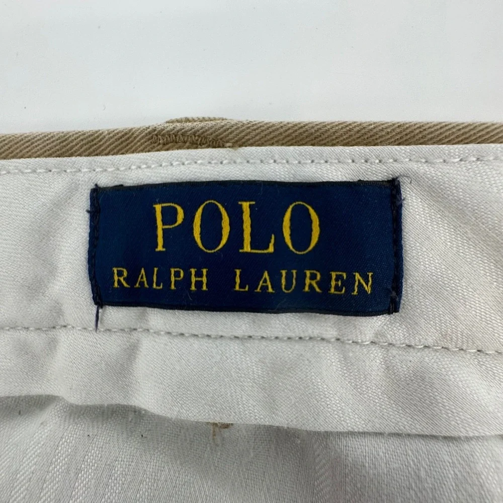 Polo‎ Ralph Lauren Mens 42T Khaki Chino Shorts Tan Cotton Tall Long 42L Solid